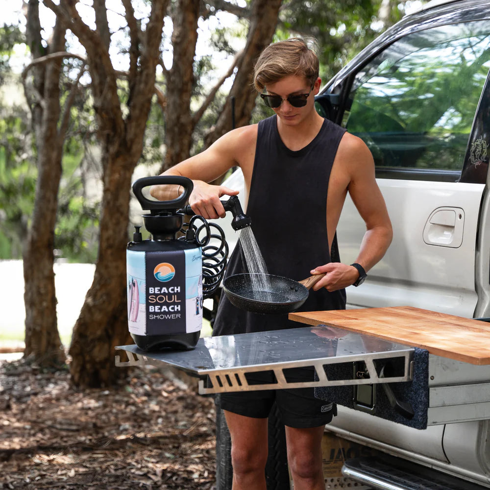 Going on a camping trip? Here's how our portable beach showers make cleaning up easier